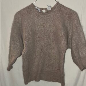 Cozy Beige Angora Women's Sweater